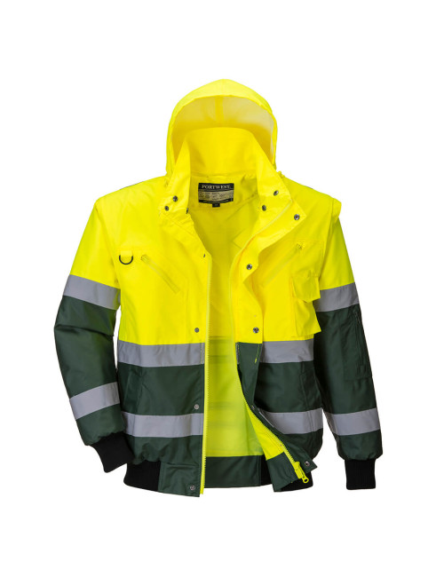 Portwest X Hi-Vis Bomber Jacket Yellow/Green