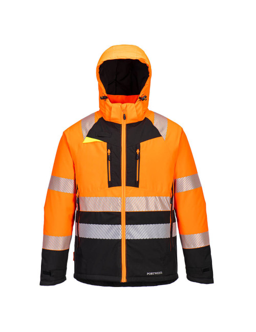 DX4 Hi-Vis Winter Jacket - Class 2 Orange/Black Portwest