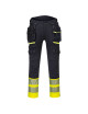 Portwest Class 1 DX4 Hi-Vis Trousers with Holster Pockets Yellow/Black