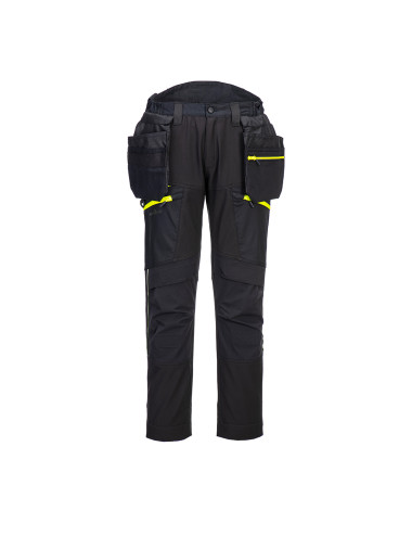 Portwest DX4 Softshell Trousers with Detachable Holster Pockets Black