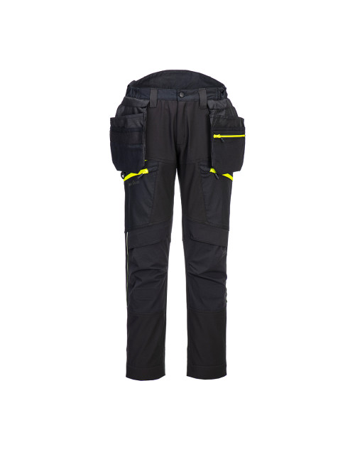 Portwest DX4 Softshell Trousers with Detachable Holster Pockets Black