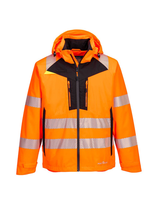 Portwest DX4 Hi-Vis Rain Jacket Orange