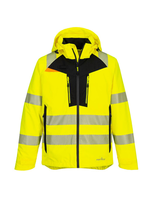Portwest DX4 Hi-Vis Rain Jacket Yellow