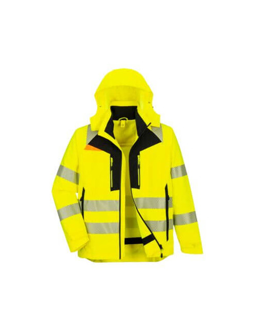 Portwest DX4 4-in-1 Hi-Vis Jacket Yellow/Black
