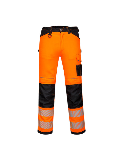 Portwest PW3 Hi-Vis Work Trousers Orange/Smoke