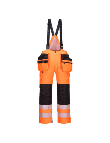 Portwest PW3 Orange/Black Winter Hi-Vis Dungarees