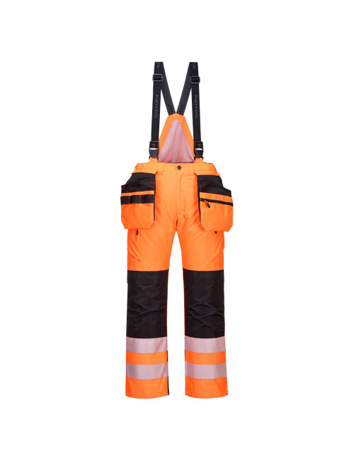 Portwest PW3 Orange/Black Winter Hi-Vis Dungarees