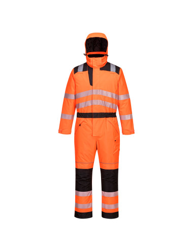 Portwest PW3 Hi-Vis Winter Coverall Orange/Black