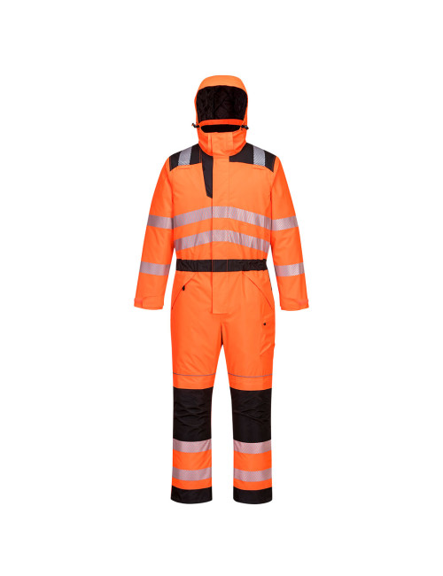 Portwest PW3 Hi-Vis Winter Coverall Orange/Black
