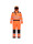 Portwest PW3 Hi-Vis Winter Coverall Orange/Black