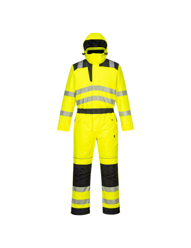 Portwest PW3 Hi-Vis Winter Coverall Yellow/Black