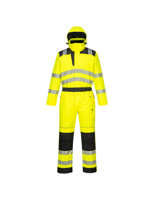 Portwest PW3 Hi-Vis Winter Coverall Yellow/Black