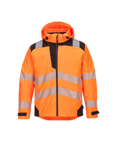 Portwest PW3 Extreme Hi-Vis Rain Jacket Orange/Black