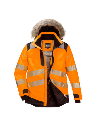 Portwest PW3 Hi-Vis Winter Jacket Orange/Black