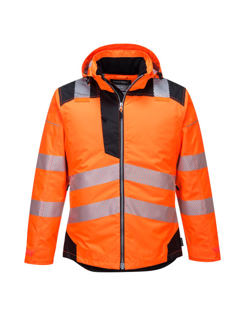 Portwest PW3 Hi-Vis Winter Jacket Orange/Black