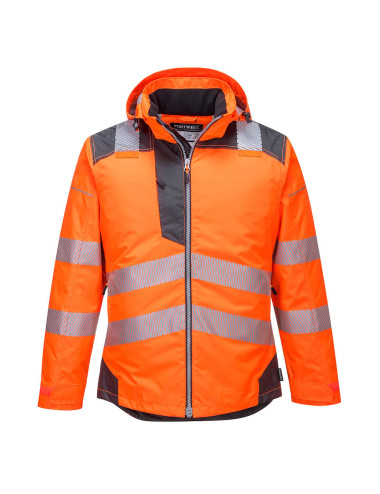 Portwest PW3 Hi-Vis Winter Jacket Orange/Grey