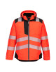 Portwest PW3 Hi-Vis Winter Jacket Red/Black