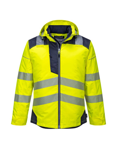 Portwest PW3 Hi-Vis Winter Jacket Yellow/Navy