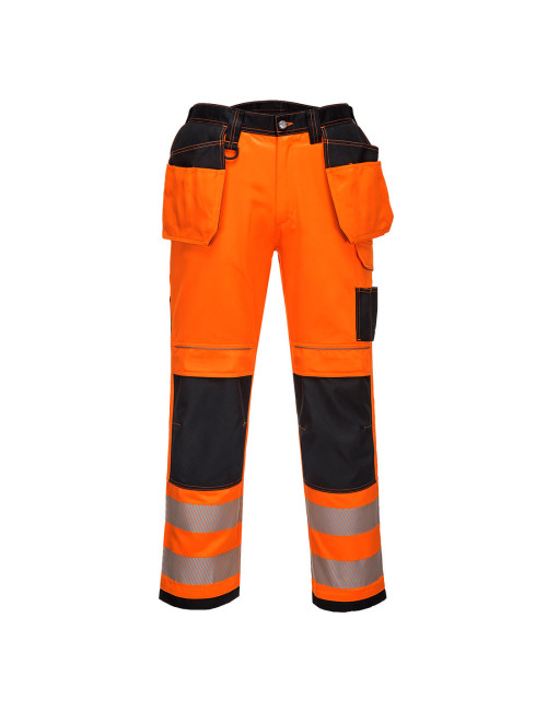 Portwest PW3 Hi-Vis Trousers with Holsters Orange/Smoke