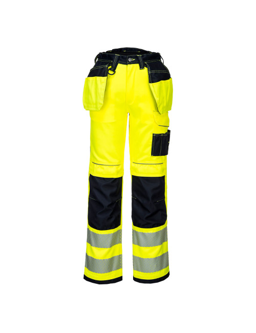 Portwest PW3 Hi-Vis Trousers with Holsters Yellow/Black