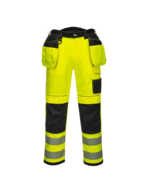 Portwest PW3 Hi-Vis Trousers with Holsters Yellow/Black