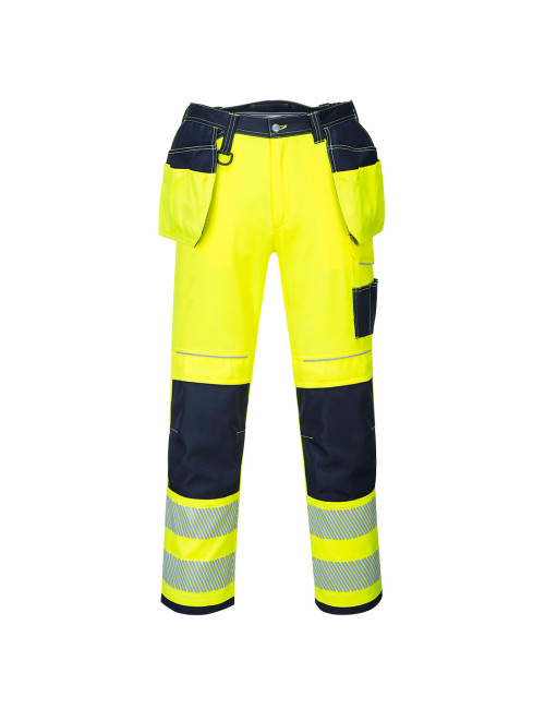 Portwest PW3 Hi-Vis Trousers with Holsters Yellow/Navy