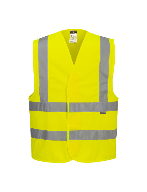 8.10 Portwest High Visibility Vest with Vertical and Horizontal Tapes