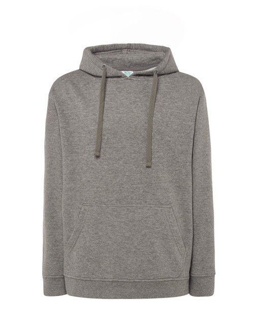 JHK Bluza dresowa męska KANGAROO 320 SWEATSHIRT GM - Grey Melange