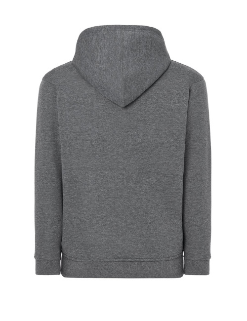 JHK Bluza dresowa męska SWUA HOOD SWEATSHIRT DGM - Dark Gray Melange