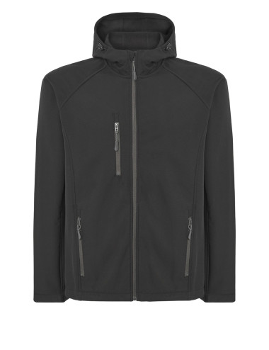 JHK Kurtka softshell męska SOFTSHELL HOOD BK - Black