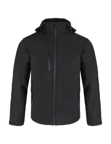 JHK Kurtka softshell męska SOFTSHELL HOOD MOONTEX KING BK - Black