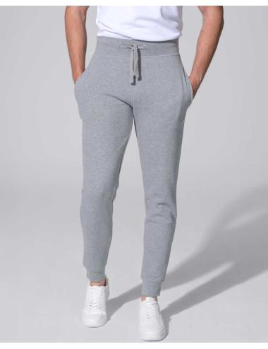 JHK Spodnie dresowe PANTS CUFF FRENCH TERRY GM - Grey Melange