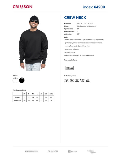 prosta bluza Crew neck czarny Promostars