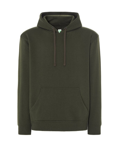 JHK Bluza dresowa męska SWRA KNG KANGAROO FG -Forest Green