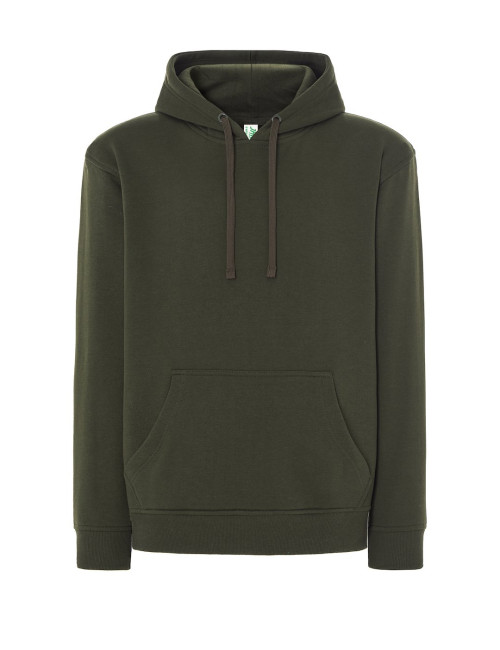 JHK Bluza dresowa męska SWRA KNG KANGAROO FG -Forest Green
