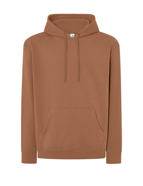 JHK Bluza dresowa męska SWRA KNG KANGAROO MM - Mocha Mousse