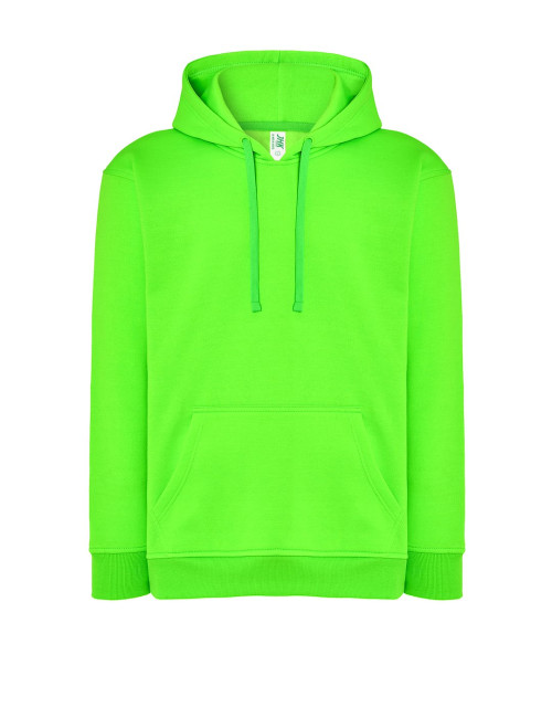 JHK Bluza dresowa męska SWRA KNG KANGAROO LMF - Lime Fluor