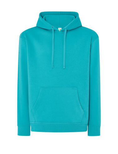 JHK Bluza dresowa męska SWRA KNG KANGAROO AQM - AQUAMARINE