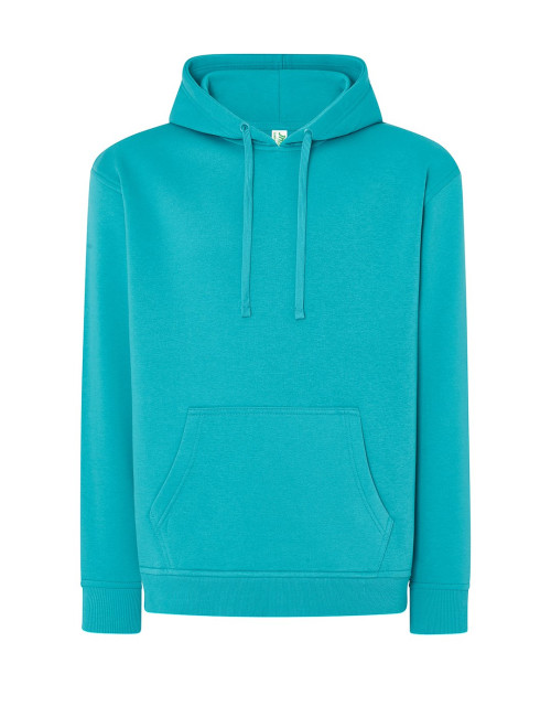 JHK Bluza dresowa męska SWRA KNG KANGAROO AQM - AQUAMARINE