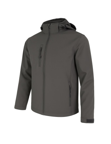 JHK Kurtka softshell męska SOFTSHELL HOOD MOONTEX KING GF - Graphite