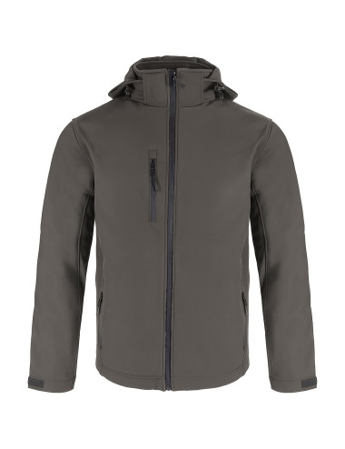 JHK Kurtka softshell męska SOFTSHELL HOOD MOONTEX KING GF - Graphite