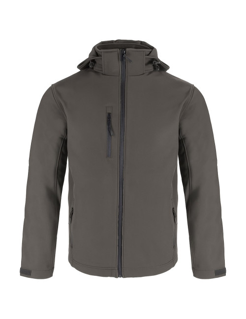 JHK Kurtka softshell męska SOFTSHELL HOOD MOONTEX KING GF - Graphite
