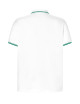 JHK Men's Polo Shirt POLO PORA 210 CONTRAST WH/KG - White/Kelly Green
