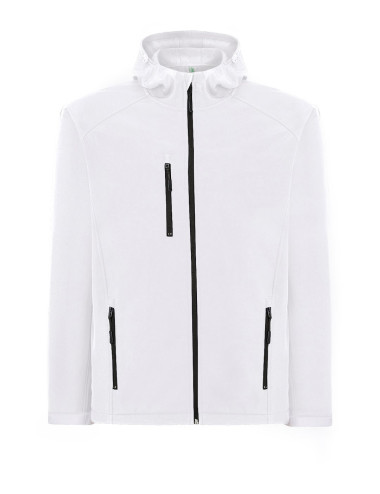 JHK Kurtka softshell męska SOFTSHELL HOOD WH White