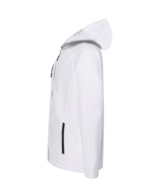 JHK Kurtka softshell męska SOFTSHELL HOOD WH White