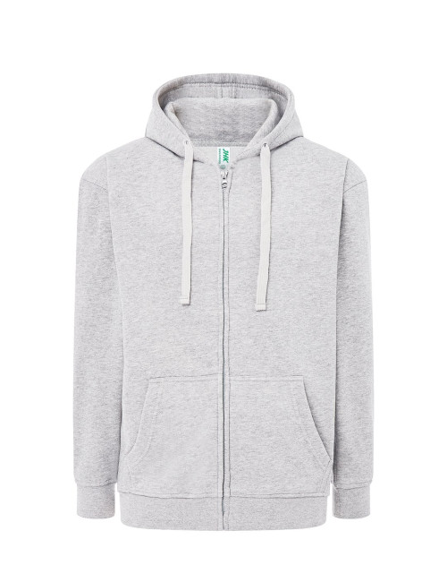 JHK Bluza dresowa męska SWUA HOOD SWEATSHIRT AS - Ash Melange
