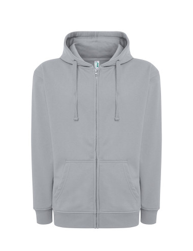 JHK Bluza dresowa męska SWUA HOOD SWEATSHIRT SL- Silver