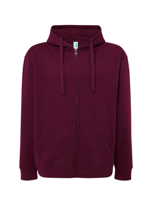 JHK Bluza dresowa męska SWUA HOOD SWEATSHIRT BU - Burgundy