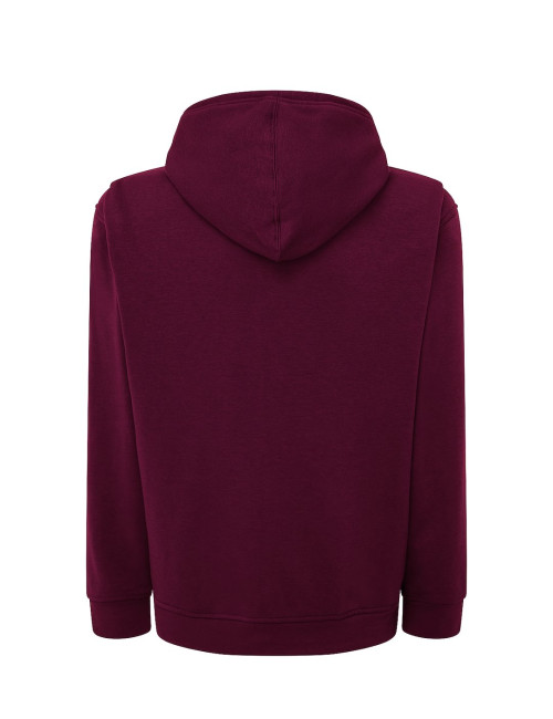JHK Bluza dresowa męska SWUA HOOD SWEATSHIRT BU - Burgundy