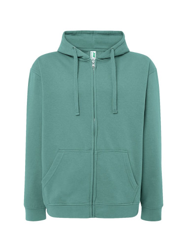 JHK Bluza dresowa męska SWUA HOOD SWEATSHIRT MO - MOSS GREEN
